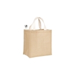 Sac cabas en jute L 30 x H 30 x P 19 cm